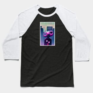 Sad Face - Robot Head - 001 Baseball T-Shirt